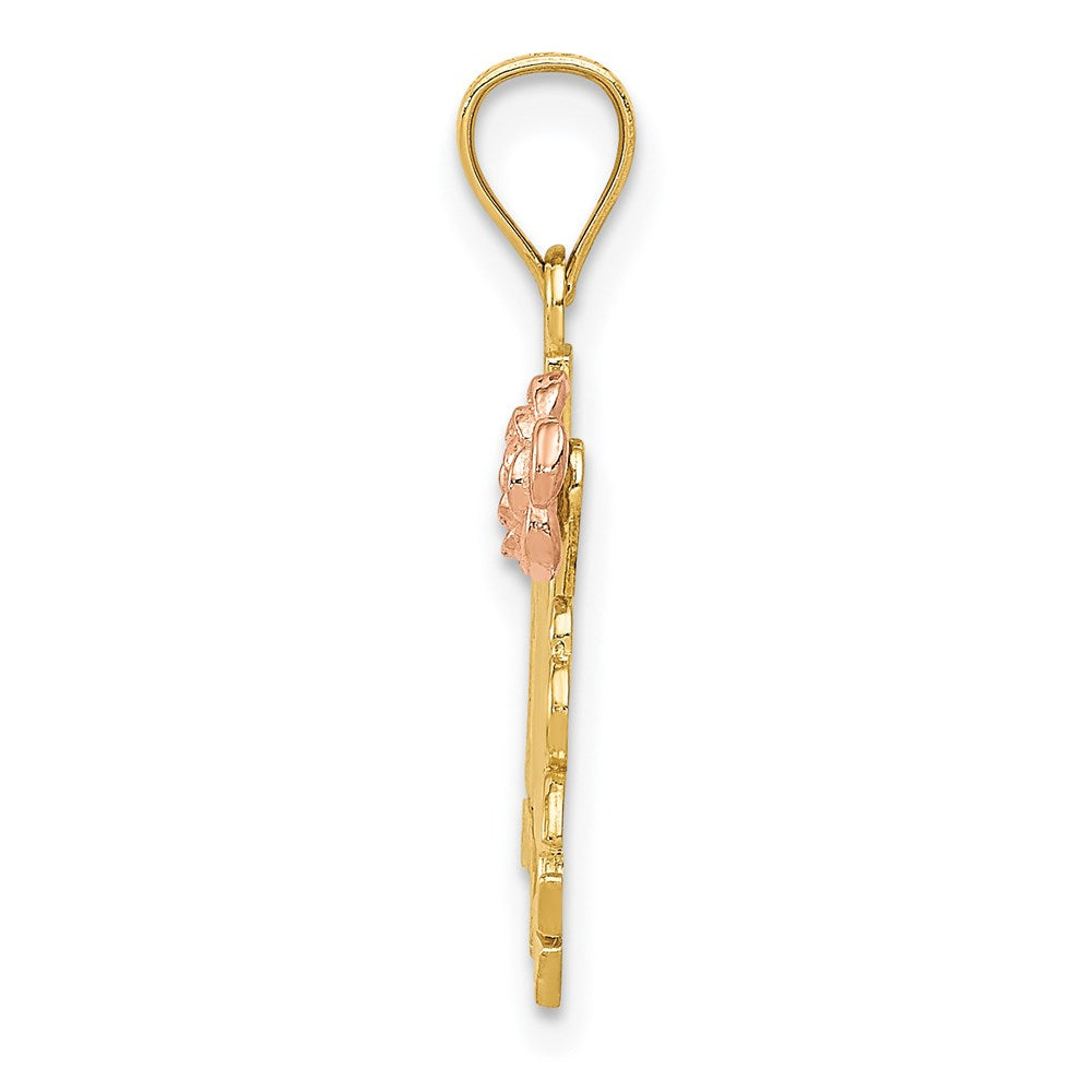 14K Two-Tone Yellow And Rose Gold #1 Madre Pendant