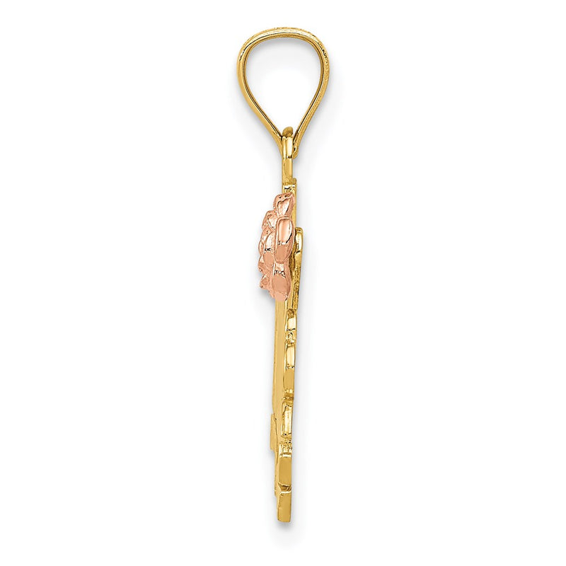 14K Two-Tone Yellow And Rose Gold #1 Madre Pendant