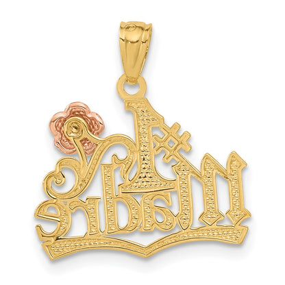 14K Two-Tone Yellow And Rose Gold #1 Madre Pendant