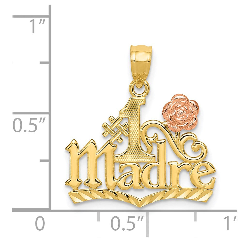 14K Two-Tone Yellow And Rose Gold #1 Madre Pendant