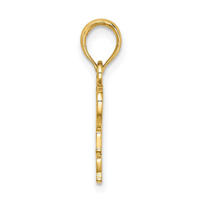 14K Yellow Gold We Heart You Mom Charm