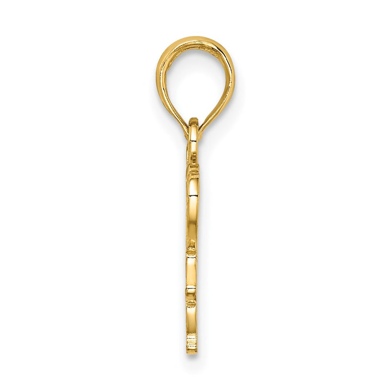 14K Yellow Gold We Heart You Mom Charm