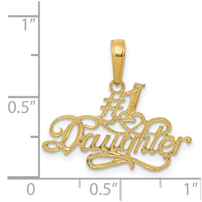 14K Yellow Gold #1 Daughter Pendant