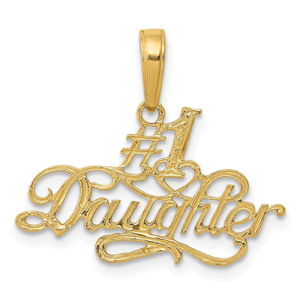 14K Yellow Gold #1 Daughter Pendant