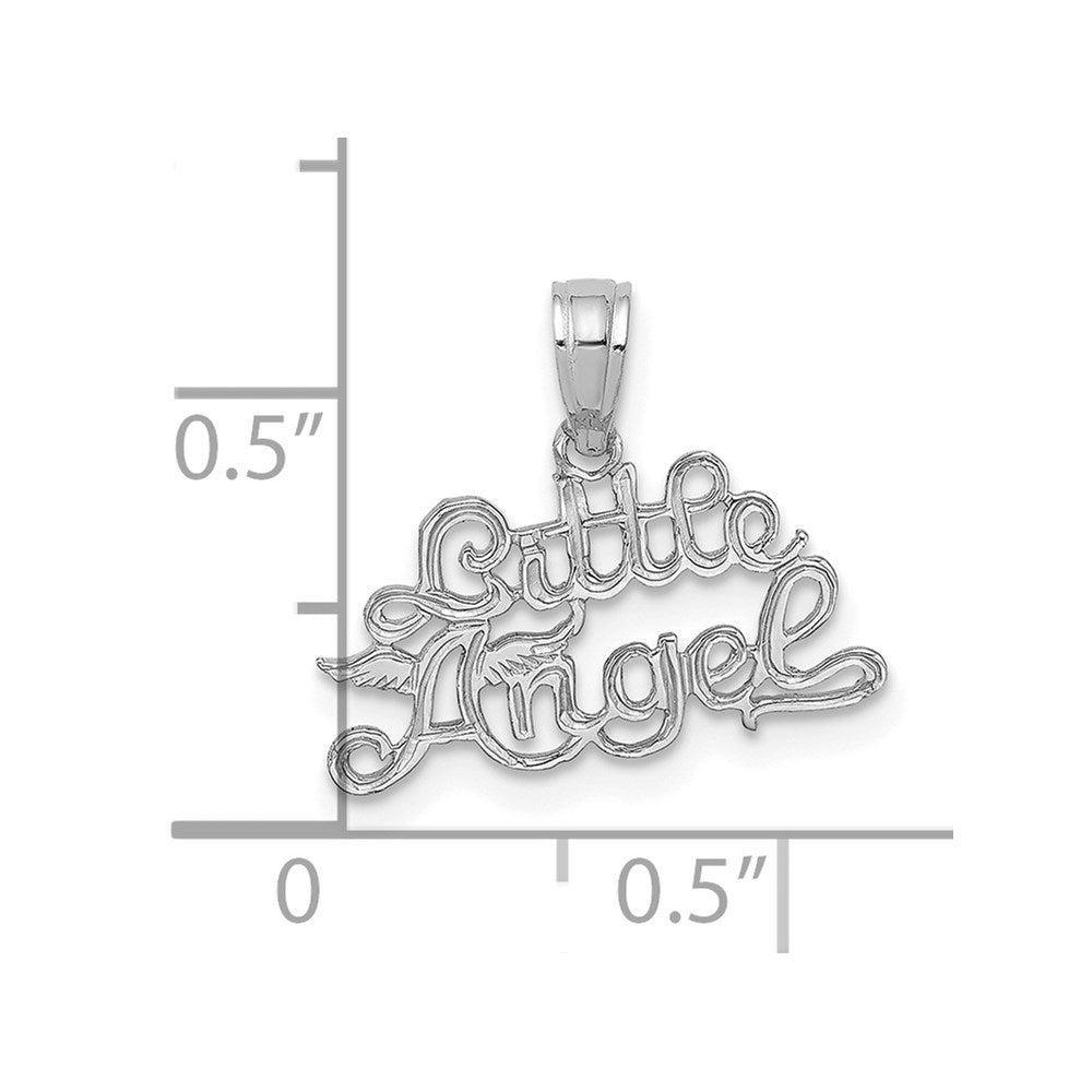 14K White Gold Little Angel Pendant