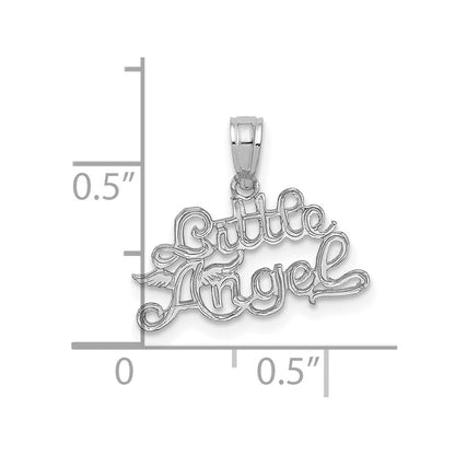 14K White Gold Little Angel Pendant