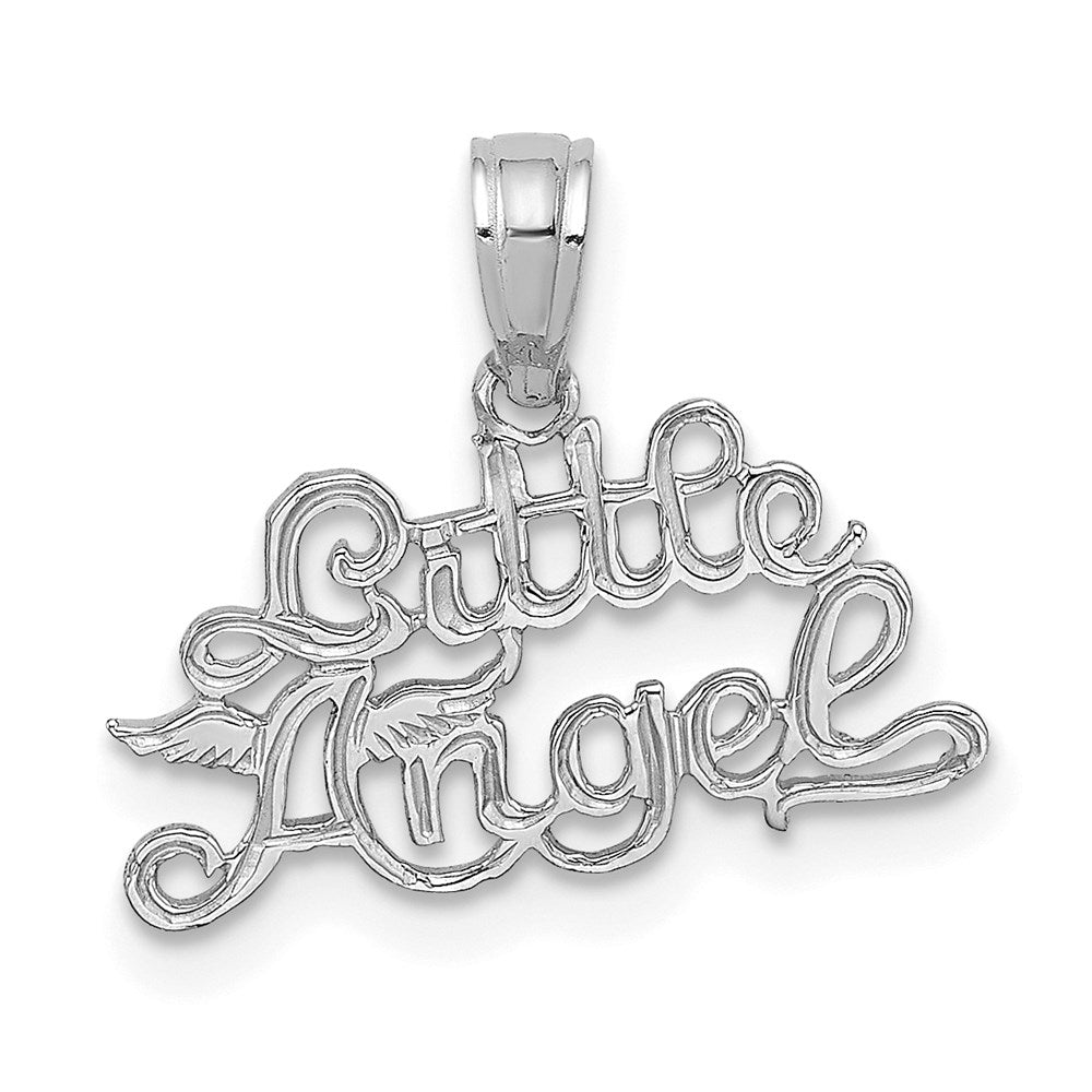 14K White Gold Little Angel Pendant