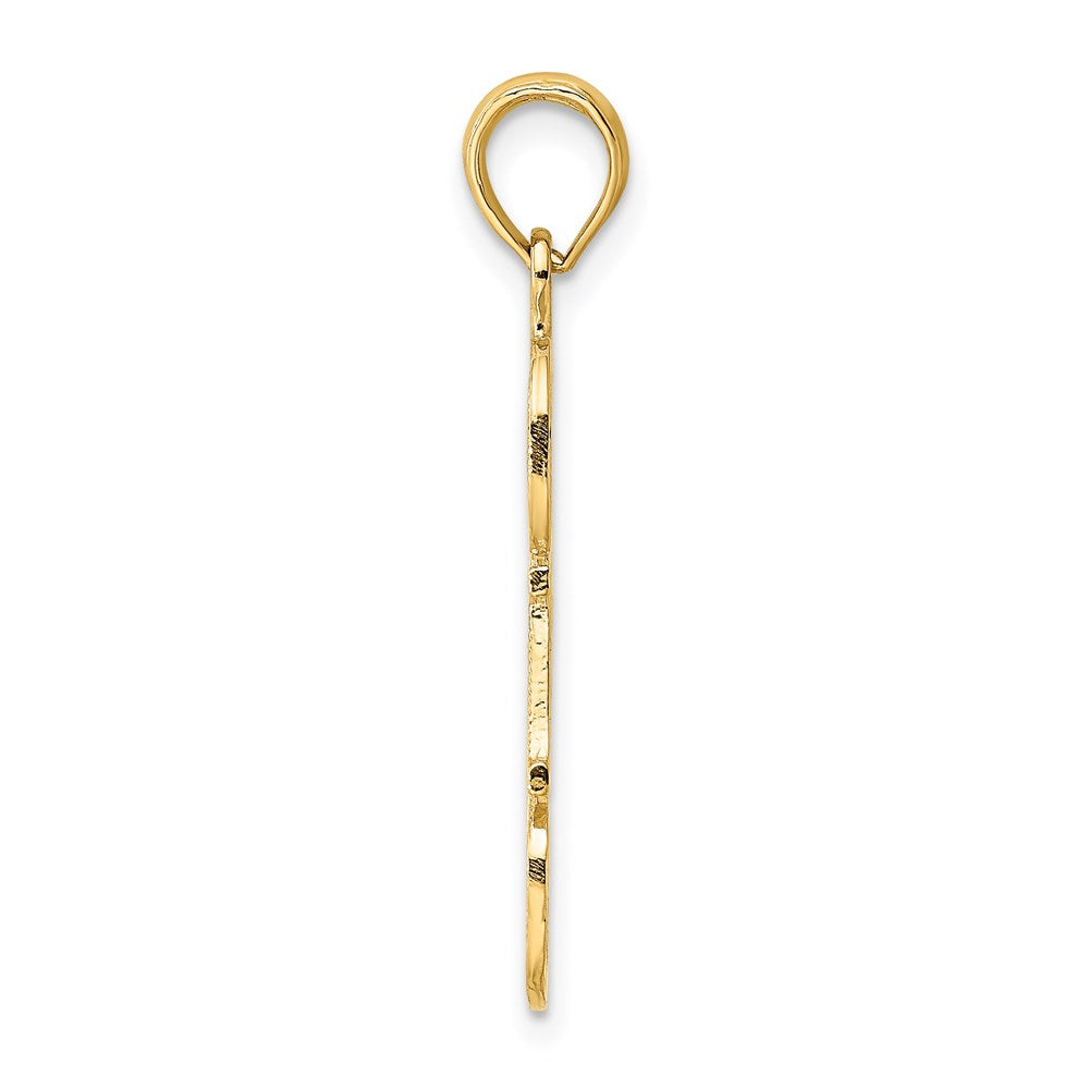 14K Yellow Gold #1 Dad Cut-Out Charm