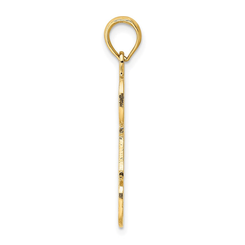 14K Yellow Gold #1 Dad Cut-Out Charm