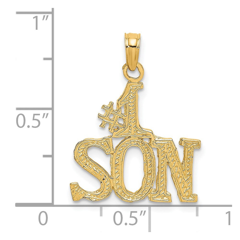 14K Yellow Gold #1 Son Charm