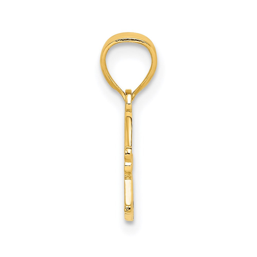 14K Yellow Gold I Heart Grandpa Charm