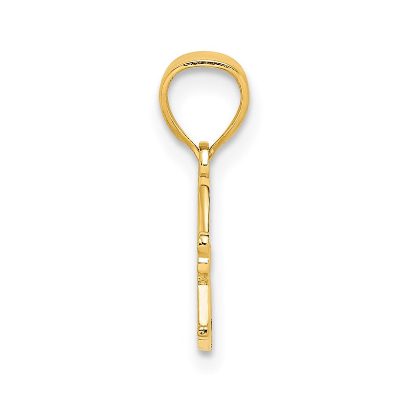 14K Yellow Gold I Heart Grandpa Charm