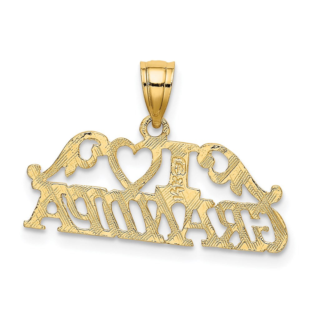 14K Yellow Gold I Heart Grandpa Charm