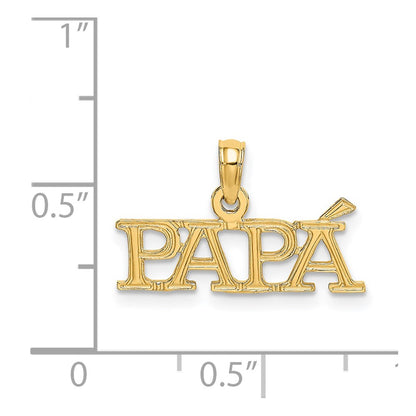 14K Yellow Gold Papa Charm
