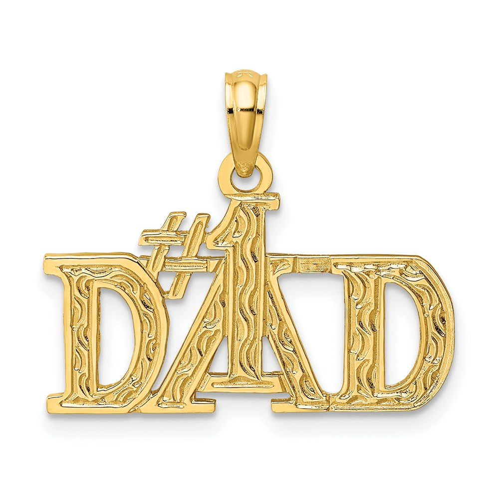 14K Yellow Gold #1 Dad Charm