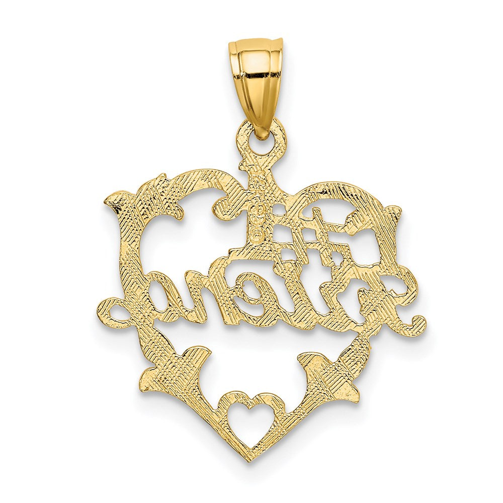 14K Yellow Gold #1 Friend In Heart Charm