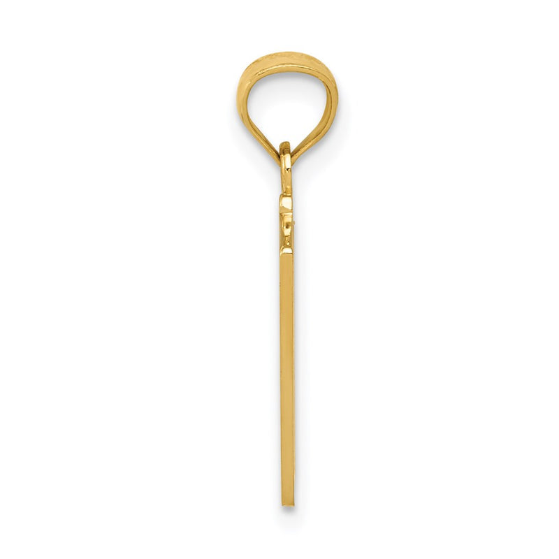 14K Yellow Gold Ace Of Hearts And Spades All In! Cards Pendant