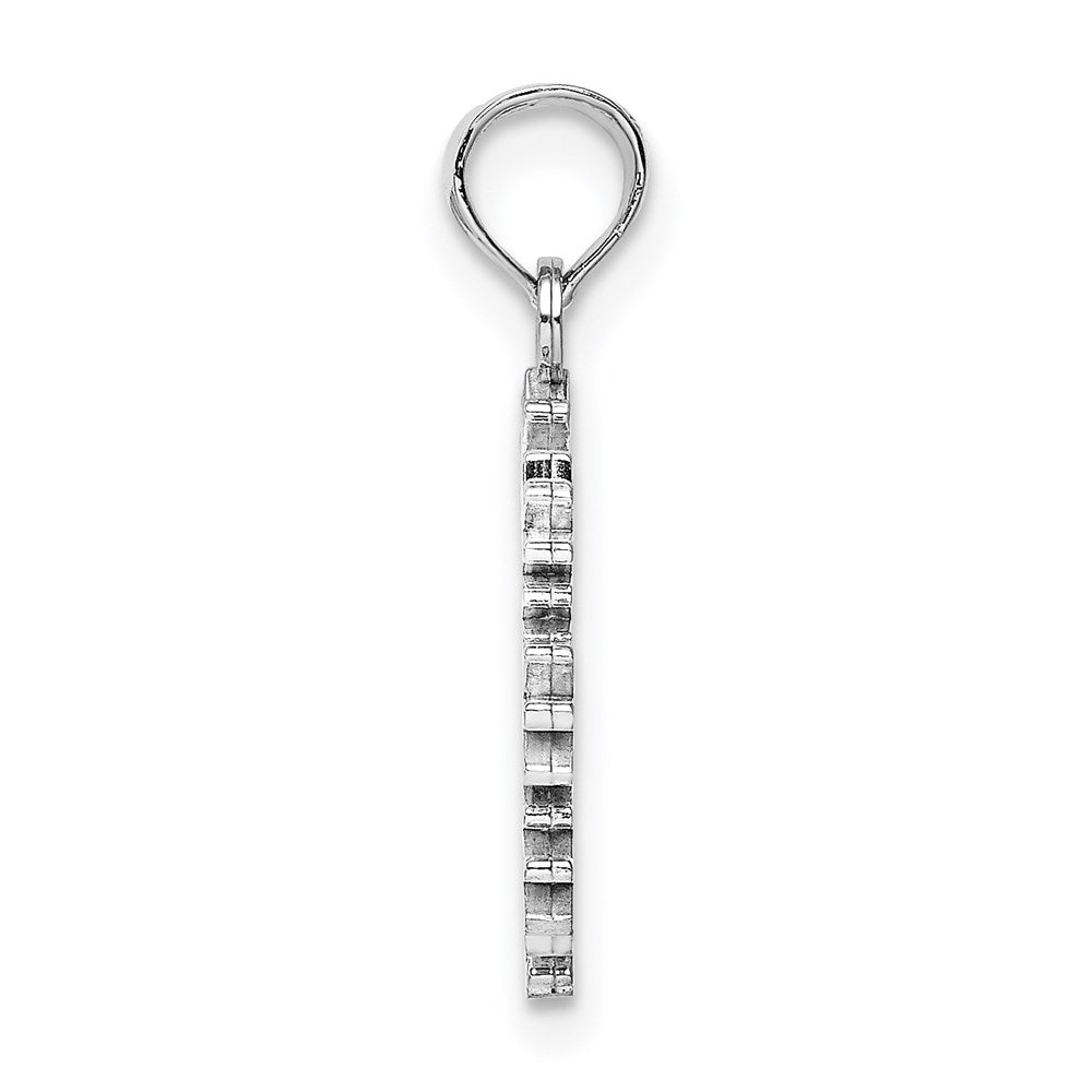 14K White Gold Snowflake Pendant