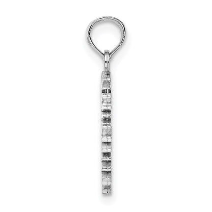 14K White Gold Snowflake Pendant