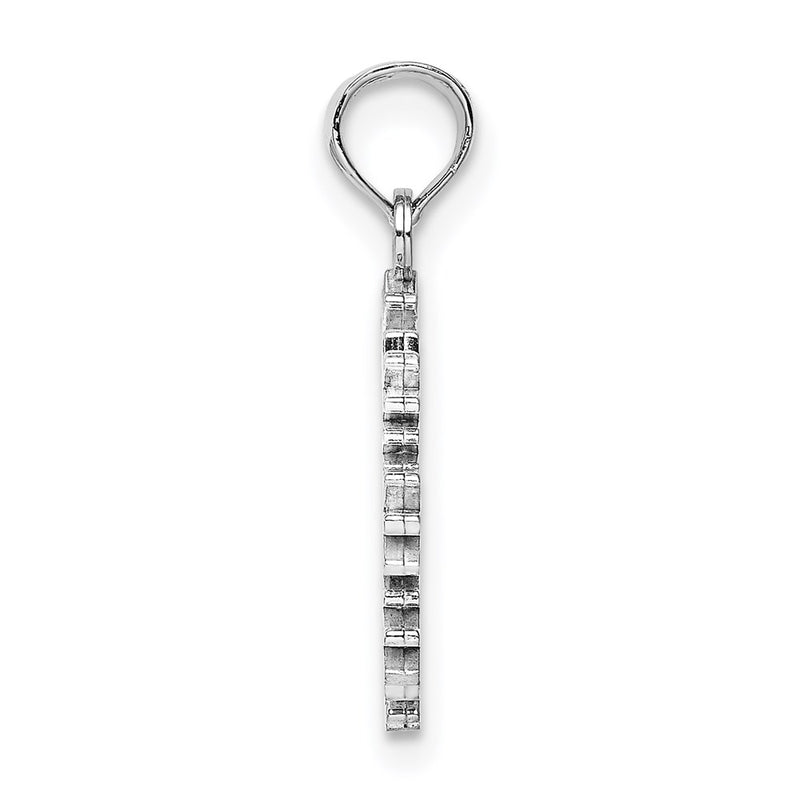 14K White Gold Snowflake Pendant