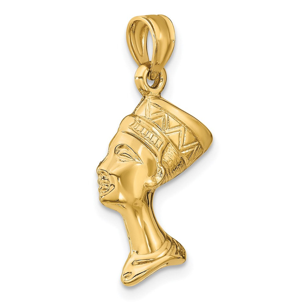 14K Yellow Gold 3-D Nefertiti Pendant