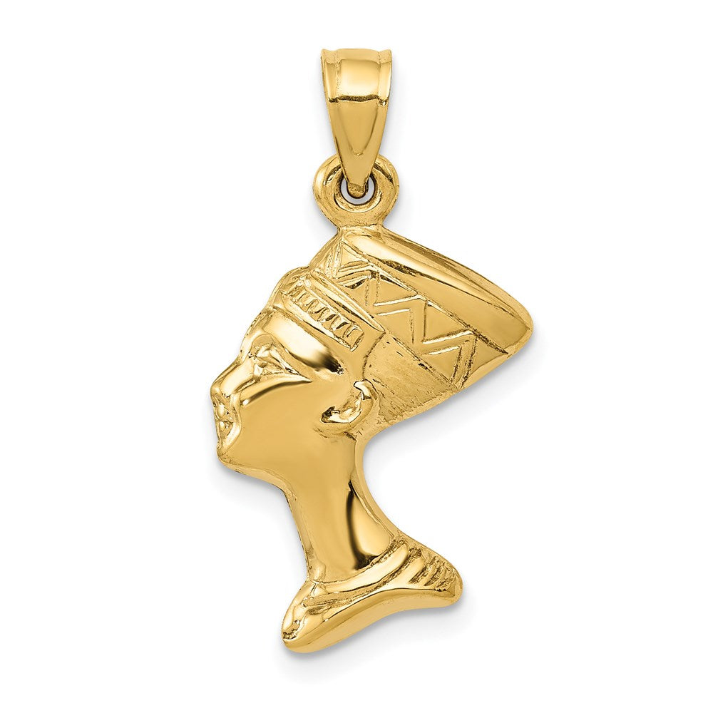 14K Yellow Gold 3-D Nefertiti Pendant