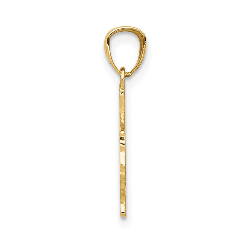 14K Yellow Gold State Of Texas Map Pendant