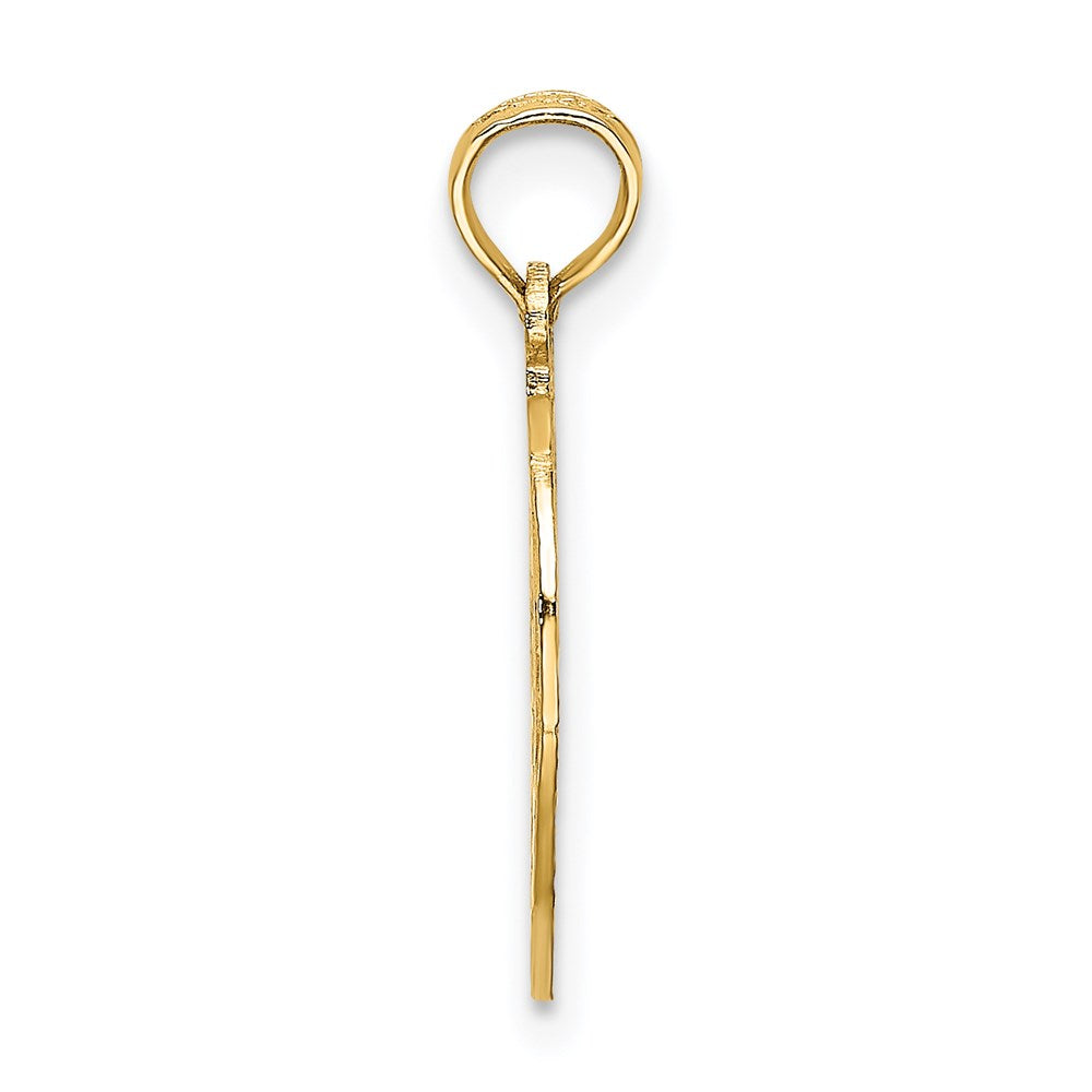 14K Yellow Gold Cut-Out New York W/Statue Of Liberty In Apple Charm