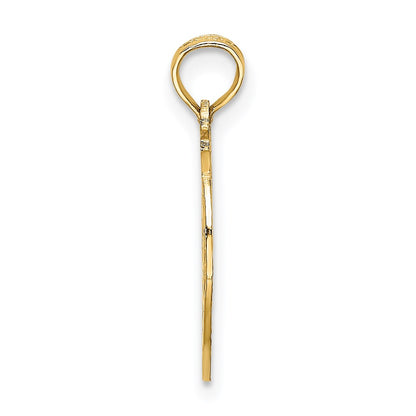 14K Yellow Gold Cut-Out New York W/Statue Of Liberty In Apple Charm