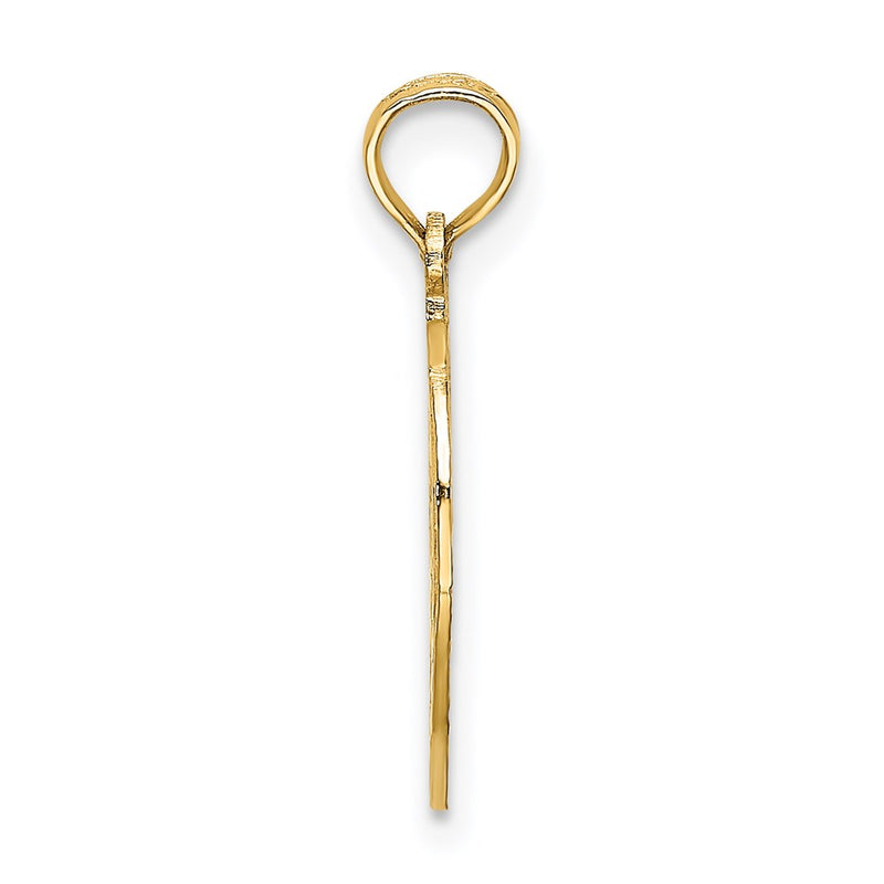14K Yellow Gold Cut-Out New York W/Statue Of Liberty In Apple Charm