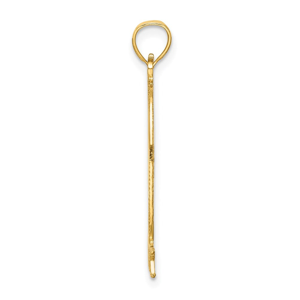 14K Yellow Gold Cut-Out New York W/Statue Of Liberty Charm