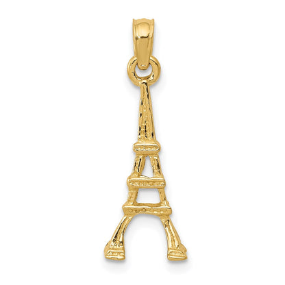 14K Yellow Gold Eiffel Tower Pendant