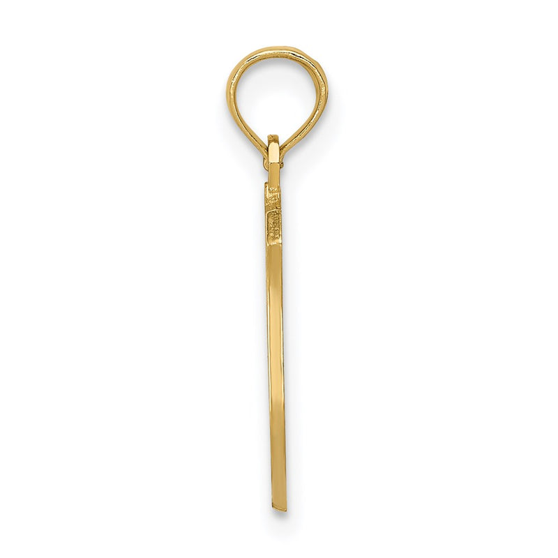 14K Yellow Gold Police Badge Pendant