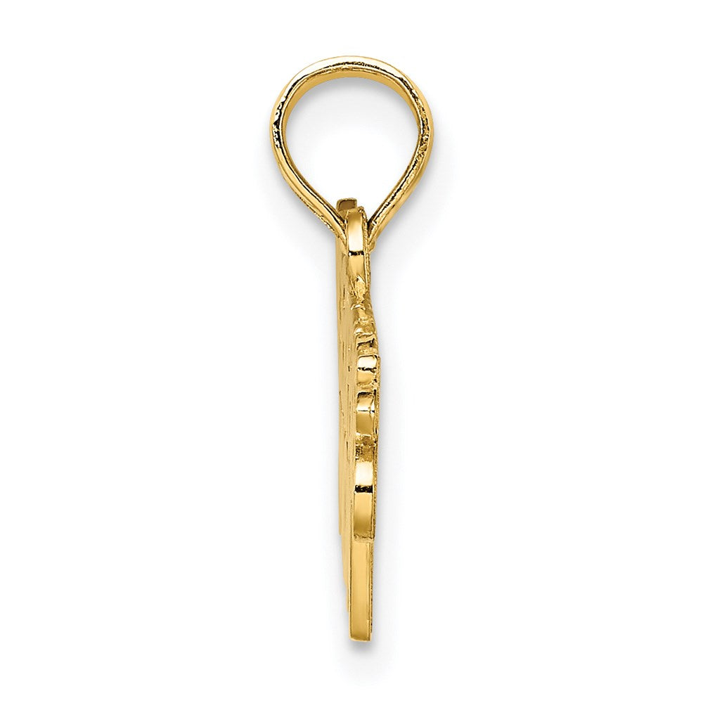 14K Yellow Gold Police Officer'S Mom Charm