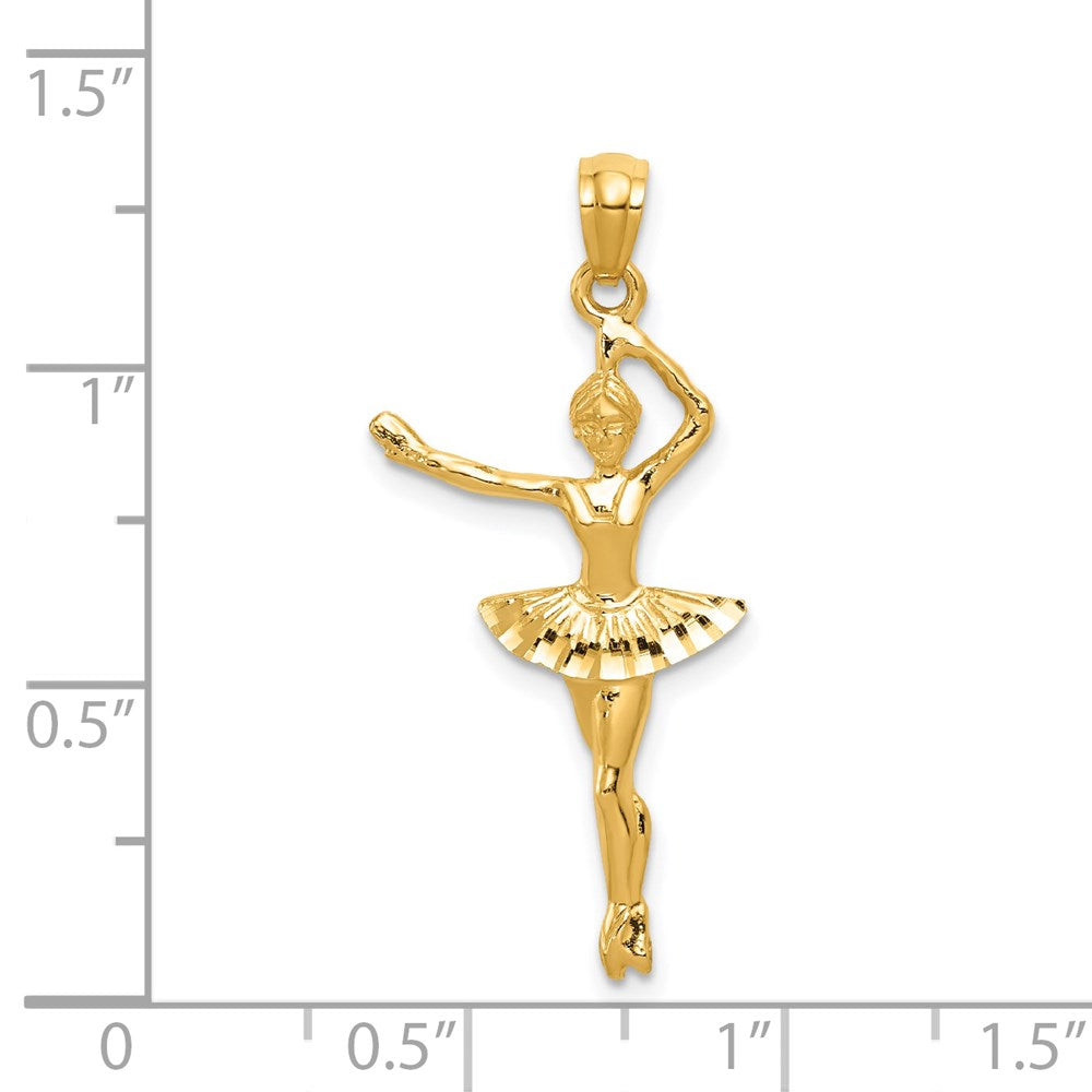 14K Yellow Gold Ballerina Pendant