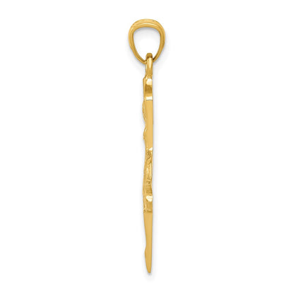 14K Yellow Gold Dancing Ballerina Pendant
