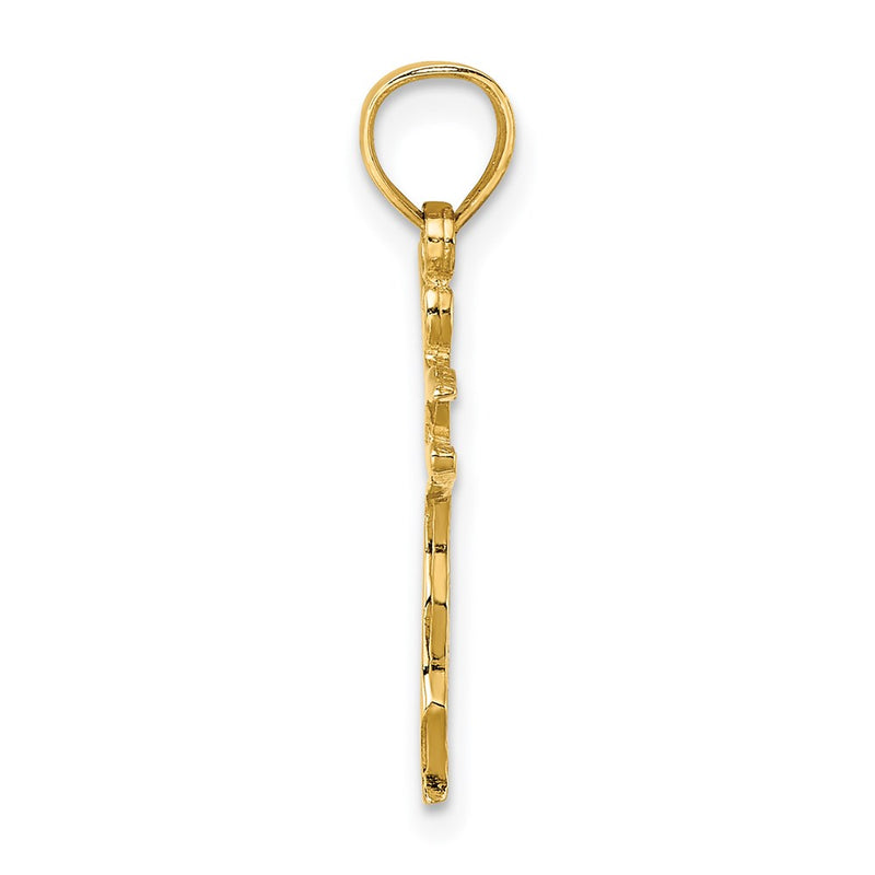 14K Yellow Gold Polished Dancer Charm