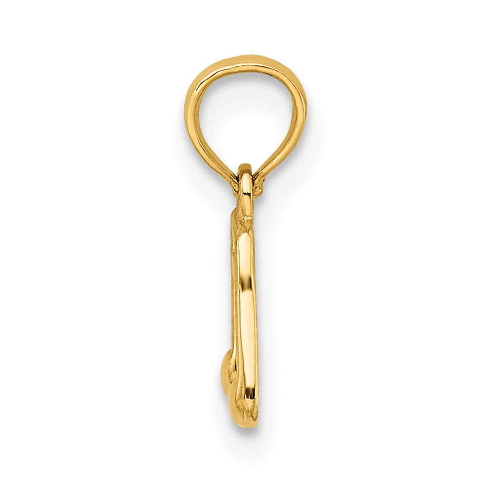 14K Yellow Gold Double Notes Charm
