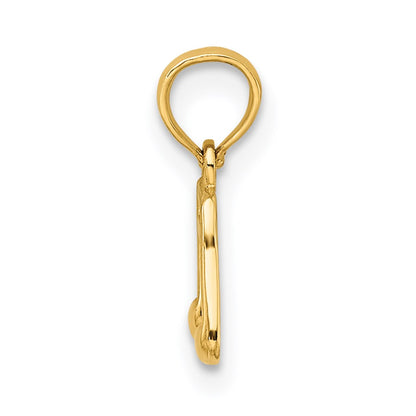 14K Yellow Gold Double Notes Charm