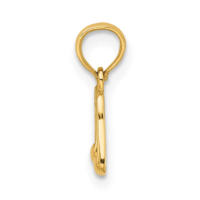 14K Yellow Gold Double Notes Charm