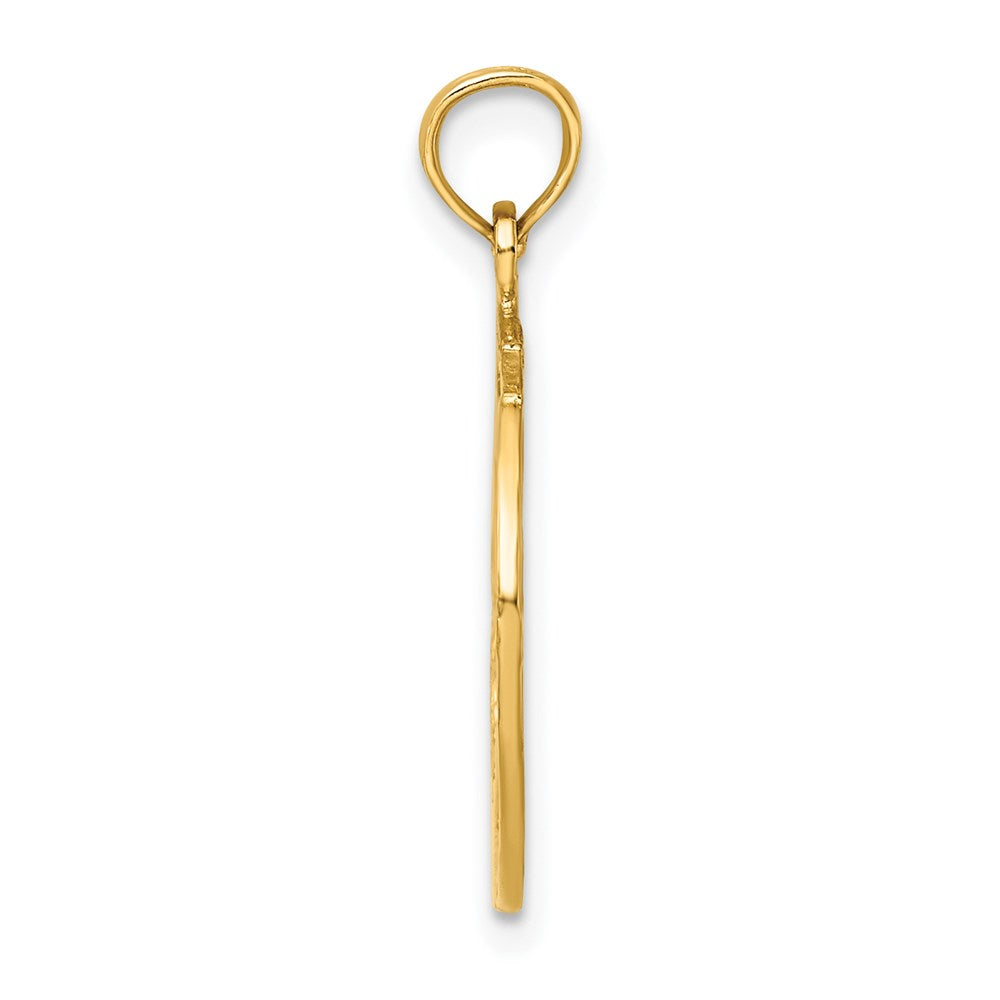 14K Yellow Gold Dancer In Circle Frame Charm