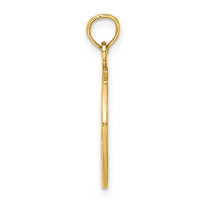 14K Yellow Gold Dancer In Circle Frame Charm