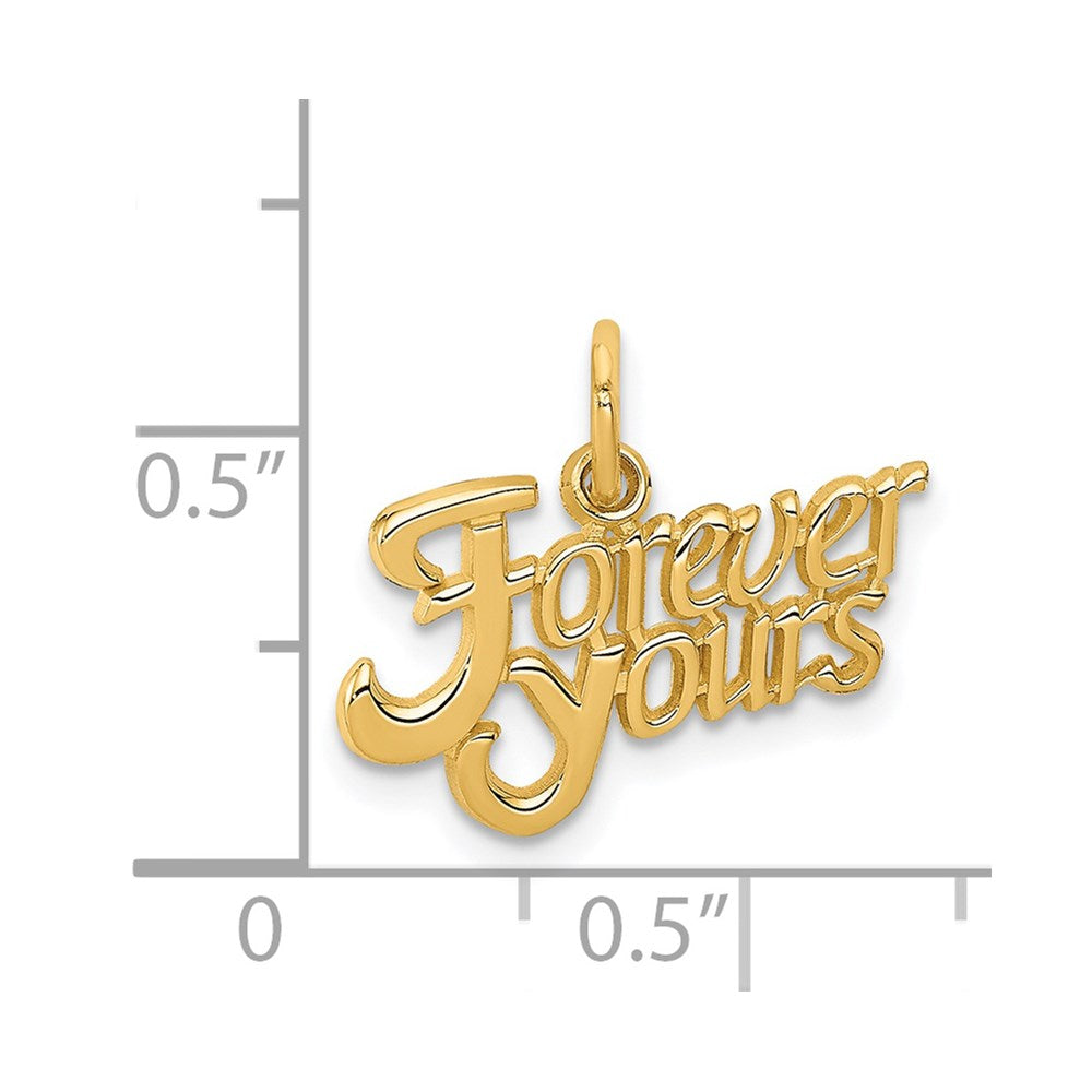 14K Yellow Gold Forever Yours Charm