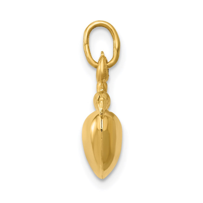 14K Yellow Gold Apple Charm