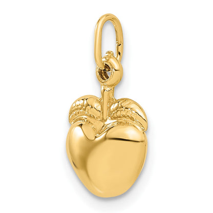 14K Yellow Gold Apple Charm