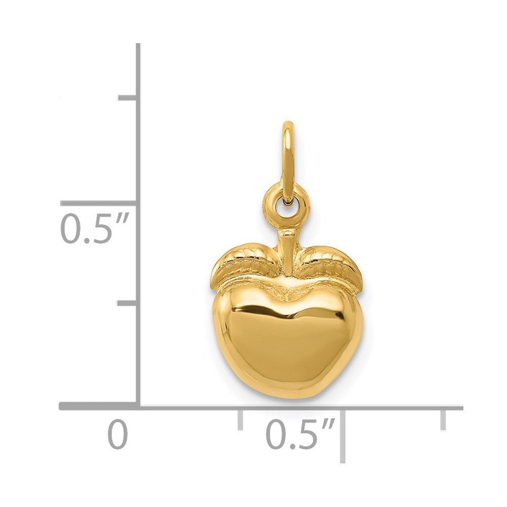 14K Yellow Gold Apple Charm