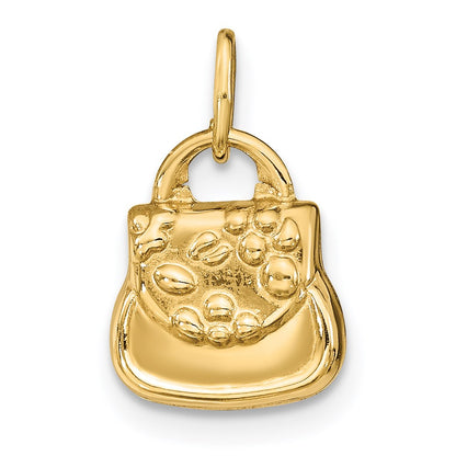 14K Yellow Gold 3-D Purse Charm