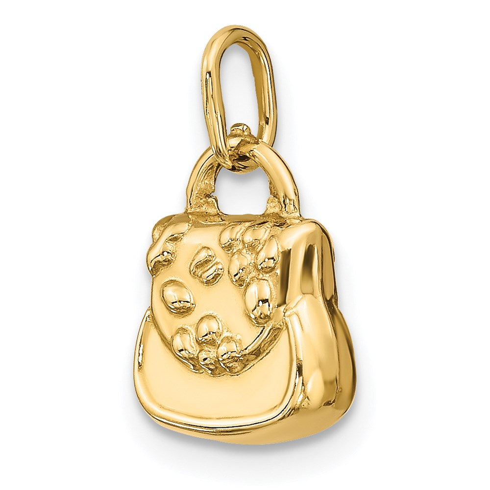 14K Yellow Gold 3-D Purse Charm