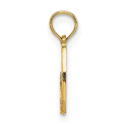 14K Yellow Gold Cape Cod Map Charm