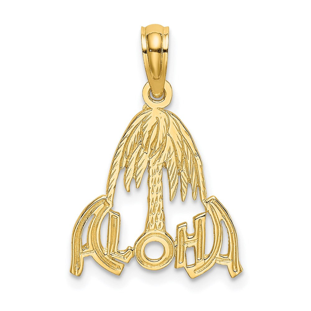 14K Yellow Gold Aloha Palm Tree Charm